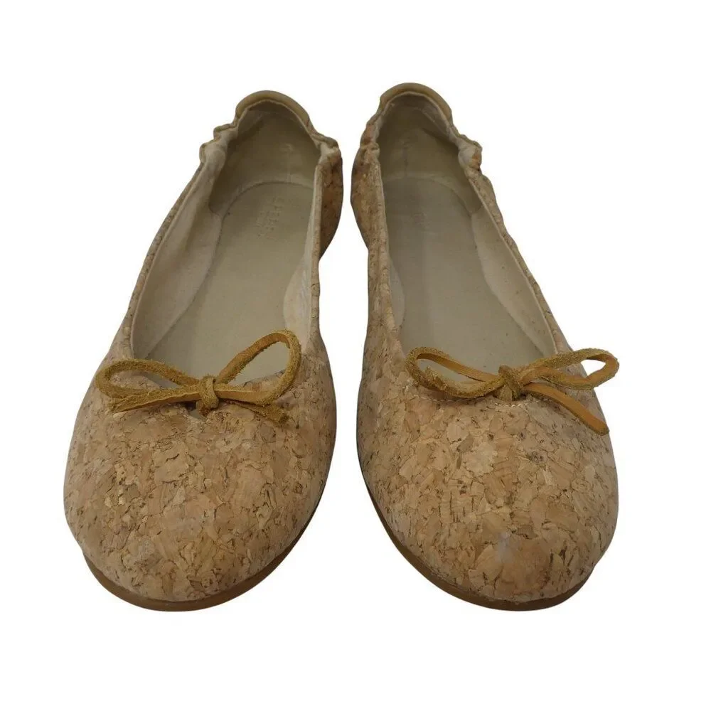 Sperry Brown Cork‎ Leather Ballet Flats Womens 9.5